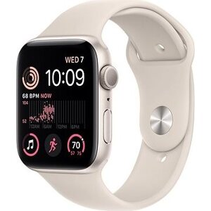 Apple Watch SE (2022) 44 mm Hviezdne biely hliník s hviezdne bielym športovým remienkom