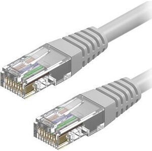 AlzaPower Patch CAT6 UTP 0,5 m sivý