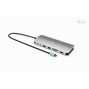 i-tec USB-C Metal Nano 3× Display Dock, 2× HDMI 1× USB-C, PD 140 W + i-tec Universal Charger 140 W