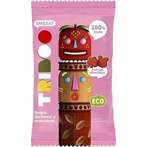 SMILEAT Bio 100 % ovocné mäkké cukríky jablko a jahody 25 g