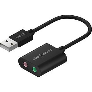 AlzaPower USB-A External Sound Card 4030 čierna