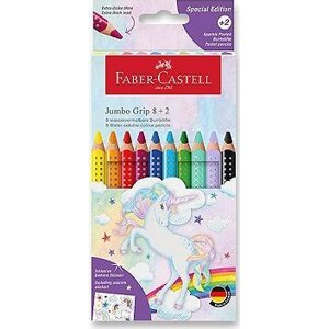 FABER-CASTELL Grip JUMBO Unicorn, 10 farieb