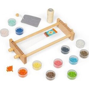 Bigjigs Toys Tkáčske krosná na korálky