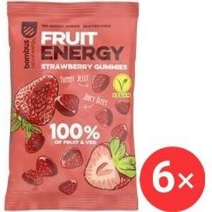 Bombus Fruit Energy Strawberry gummies 6× 35 g